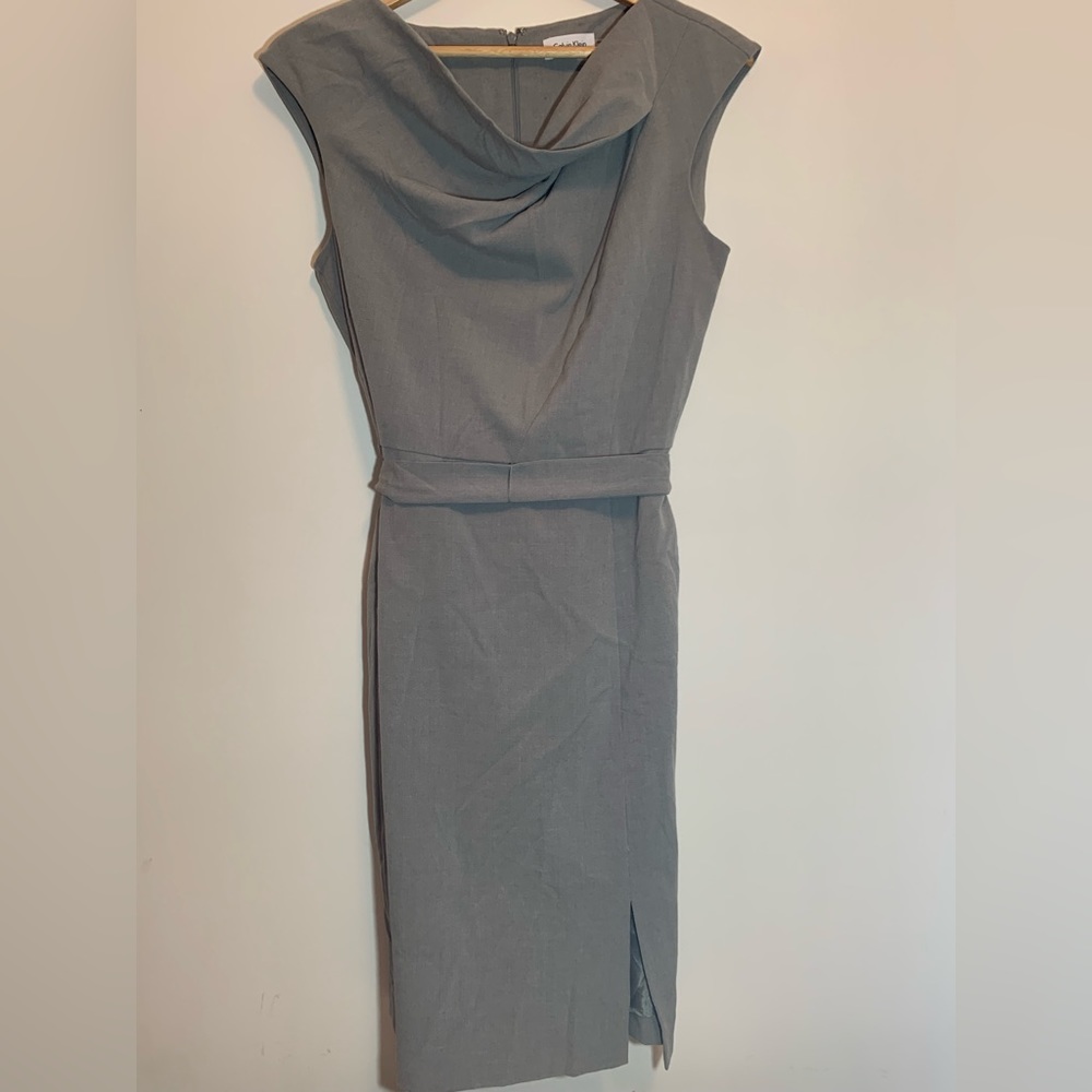 Calvin Klein Gray Midi Dress
